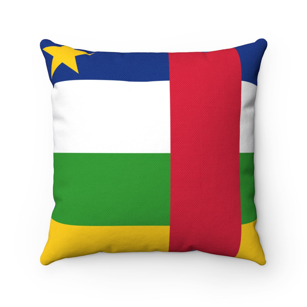 Central Africa Republic flag Spun Polyester Square Pillow