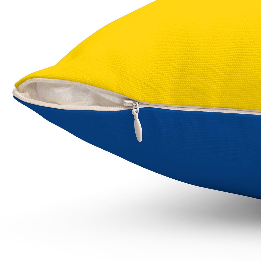 Ukraine flag Spun Polyester Square Pillow