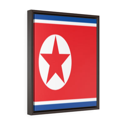 NORTH KOREA Vertical Framed Premium Gallery Wrap Canvas