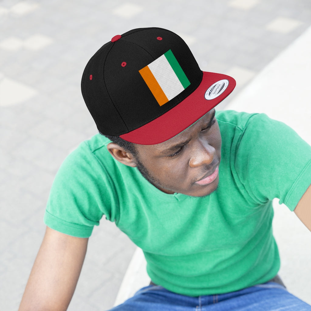 COTE D'IVOIRE Unisex Flat Bill Hat