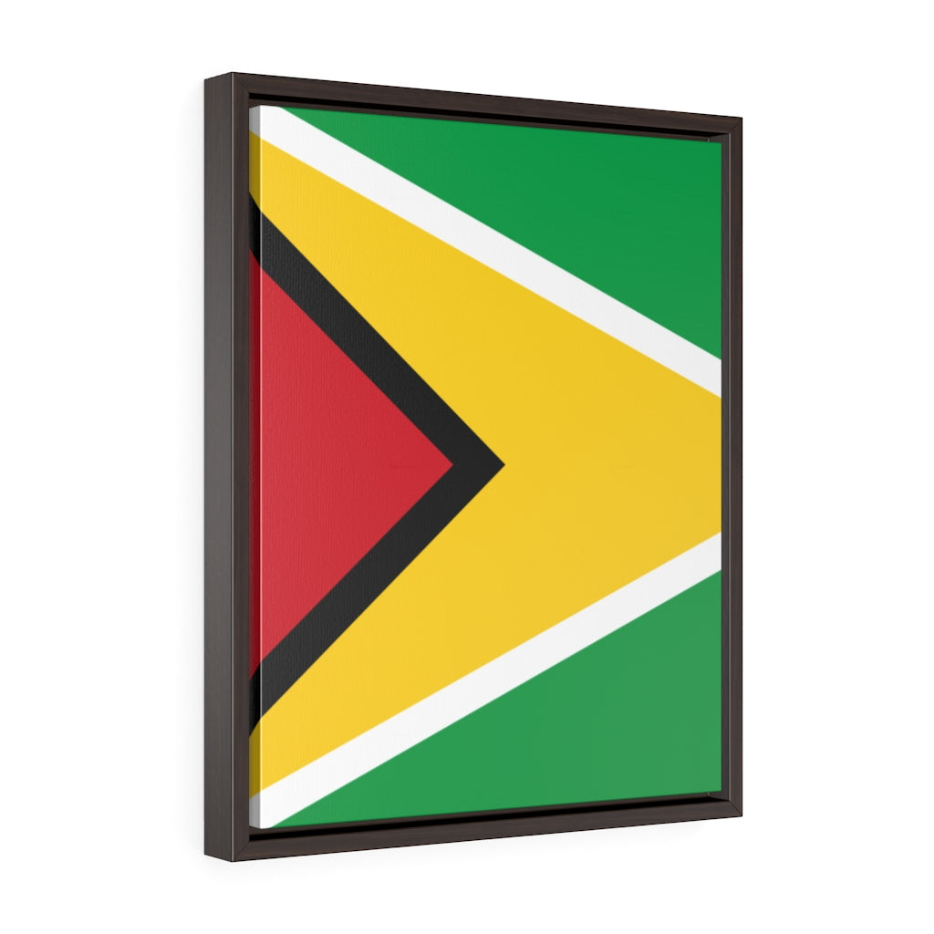 GUYANA Vertical Framed Premium Gallery Wrap Canvas