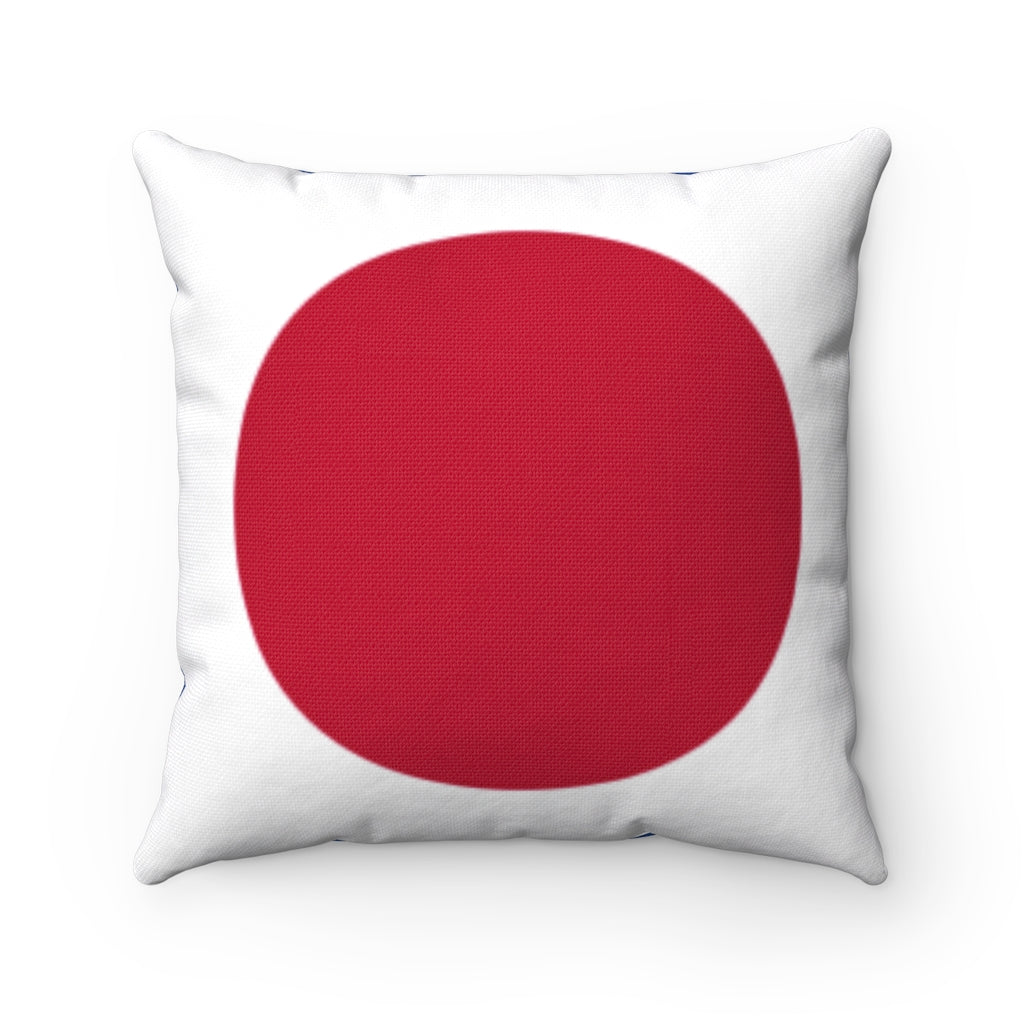 Japan flag Spun Polyester Square Pillow