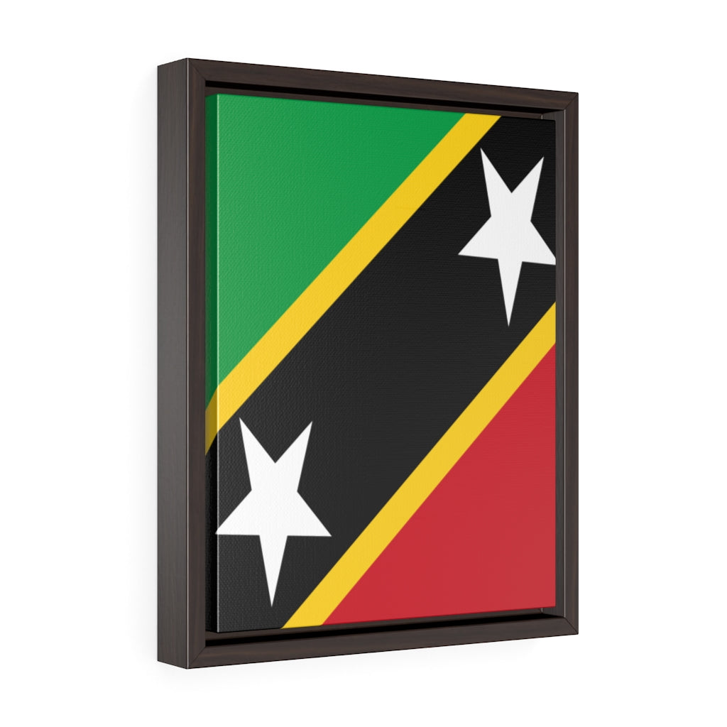 SAINT KITTS AND NEVIS Vertical Framed Premium Gallery Wrap Canvas