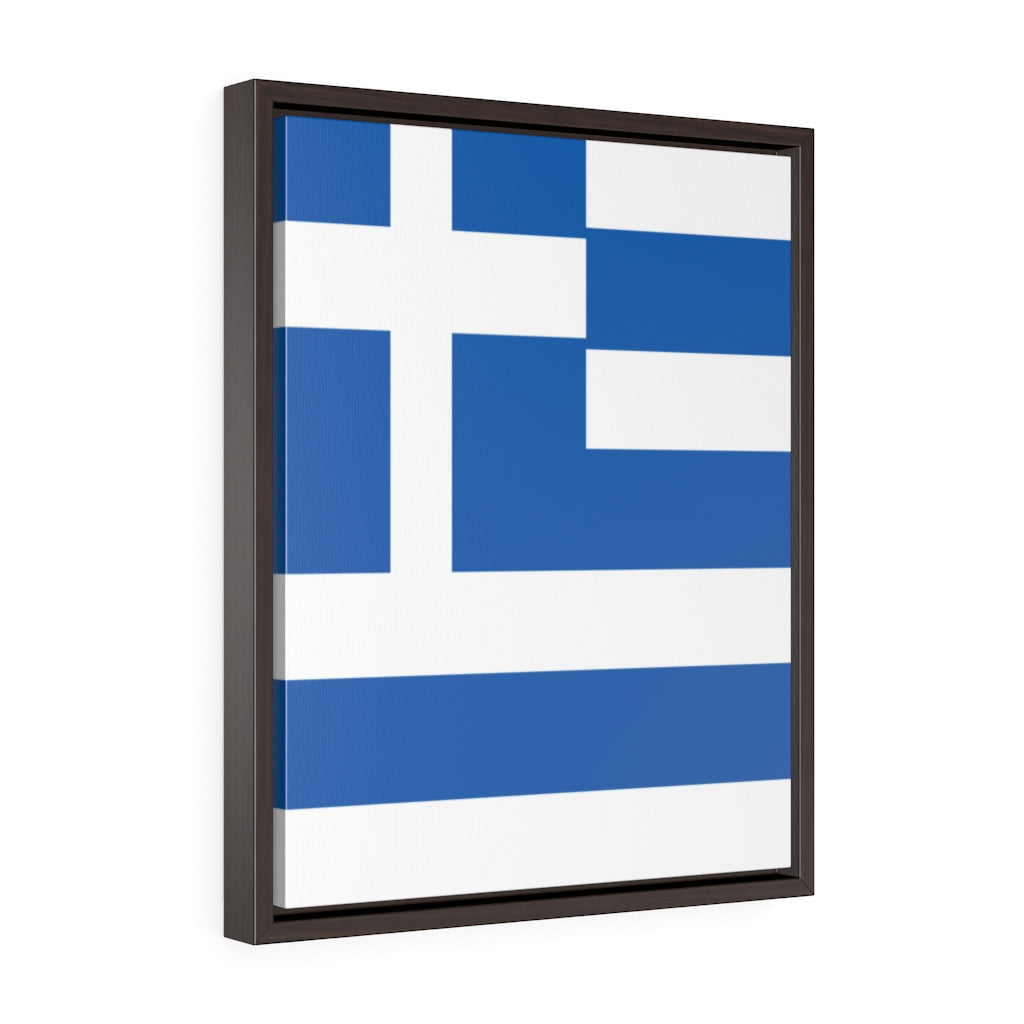 GREECE Vertical Framed Premium Gallery Wrap Canvas