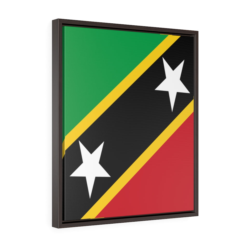 SAINT KITTS AND NEVIS Vertical Framed Premium Gallery Wrap Canvas