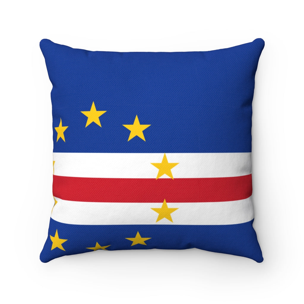 Cave Verde flag Spun Polyester Square Pillow