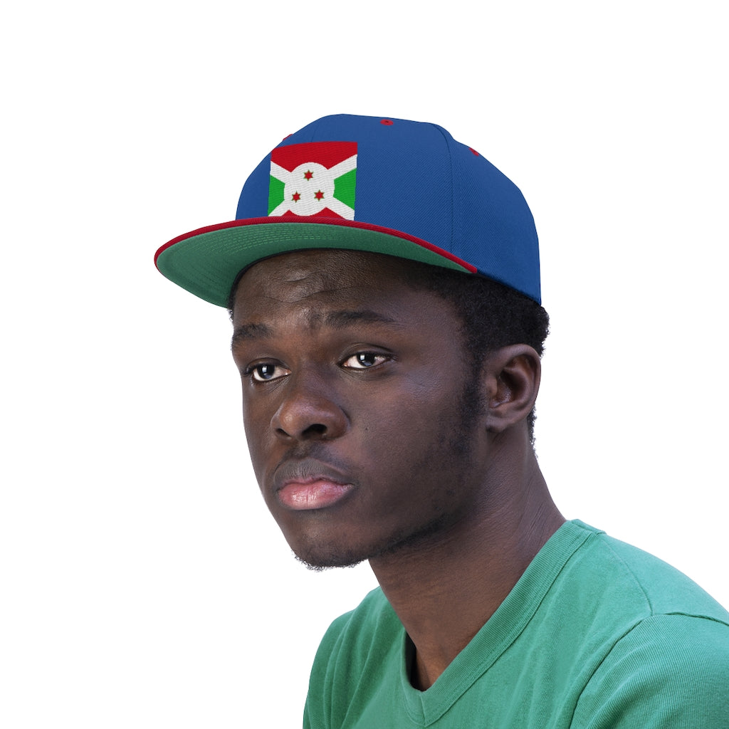 BURUNDI Unisex Flat Bill Hat