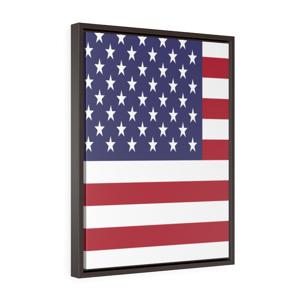 United states Vertical Framed Premium Gallery Wrap Canvas