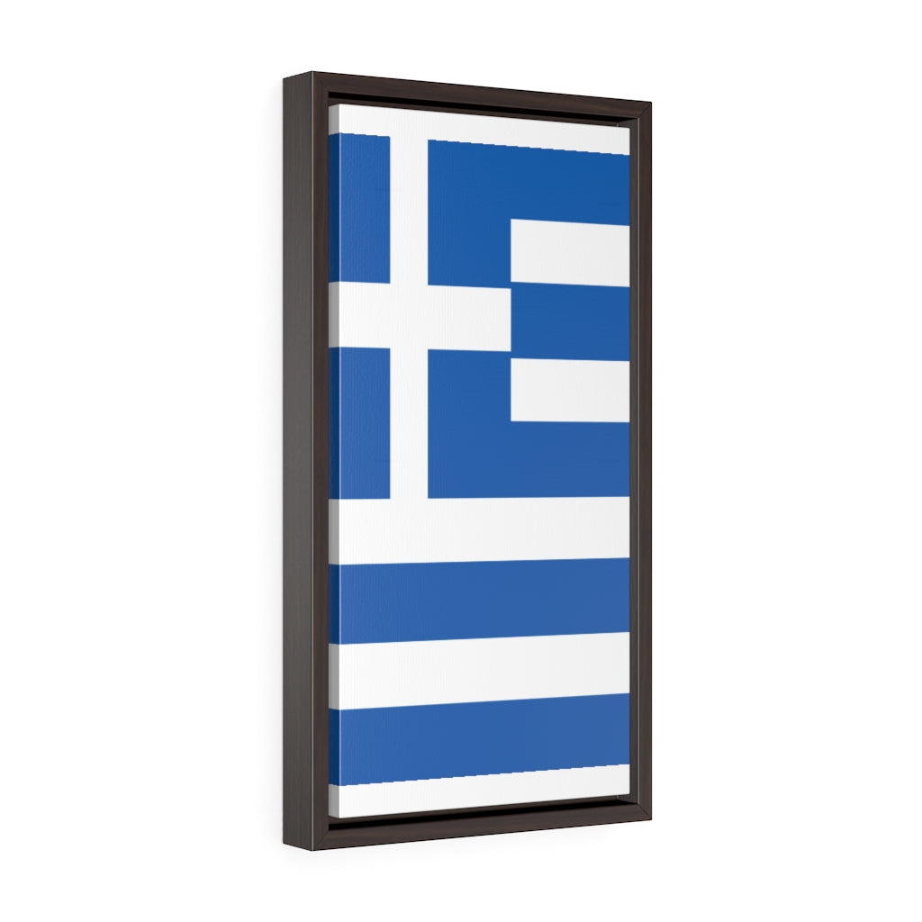 GREECE Vertical Framed Premium Gallery Wrap Canvas