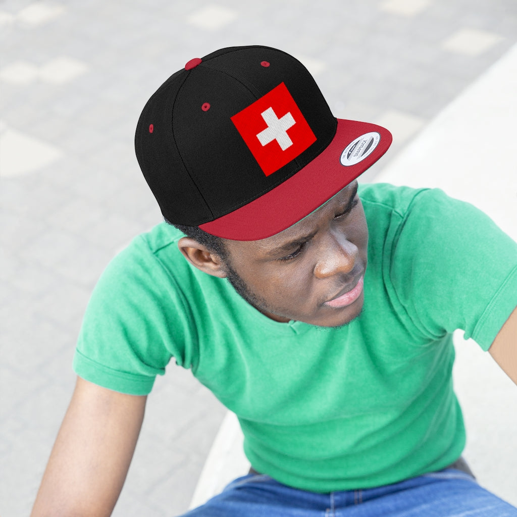 SWITZERLAND Unisex Flat Bill Hat