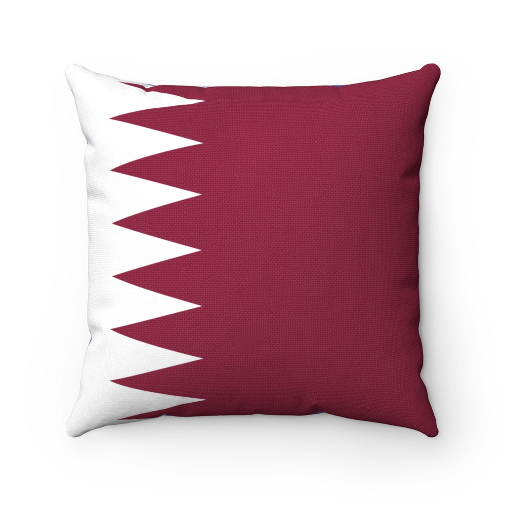 Qatar flag Spun Polyester Square Pillow