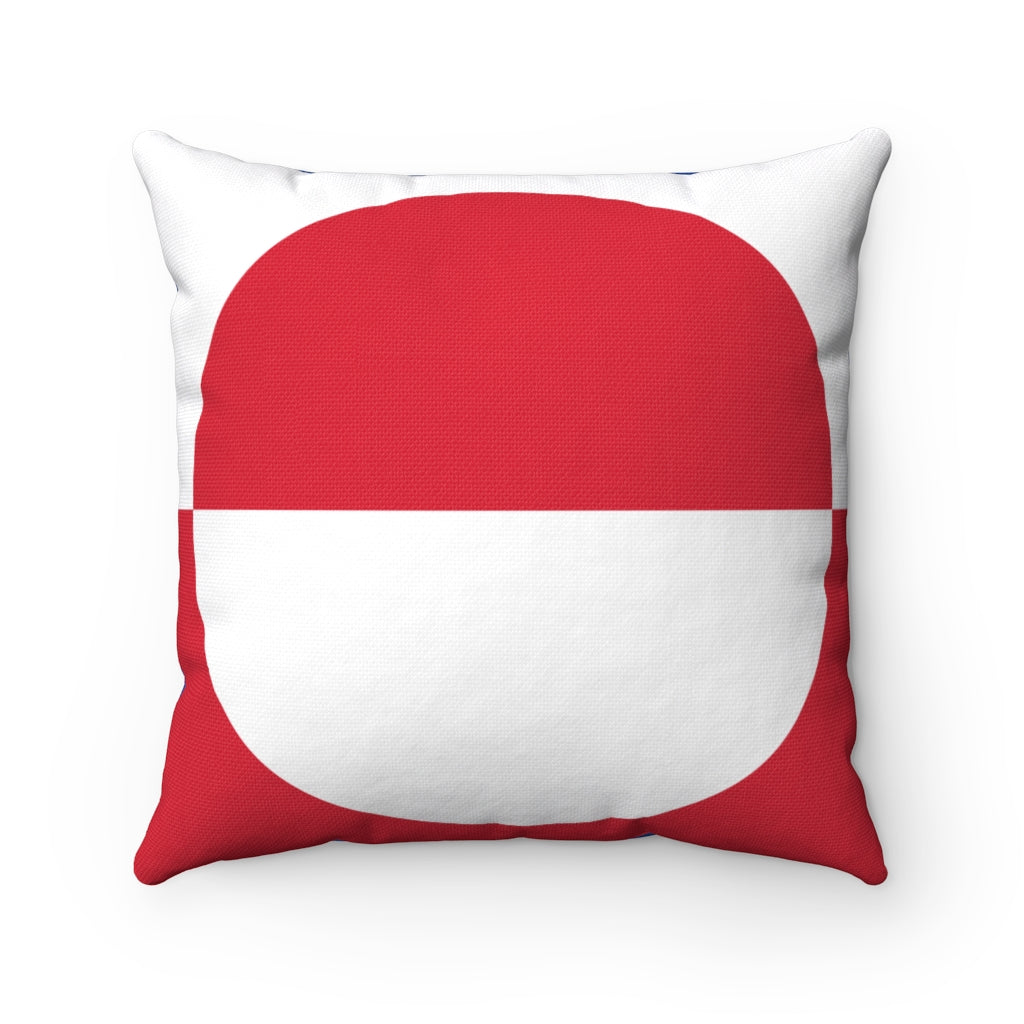 Greenland flag Spun Polyester Square Pillow