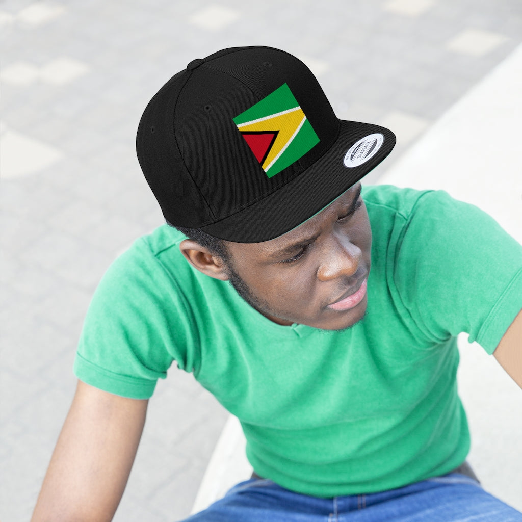 GUYANA Unisex Flat Bill Hat