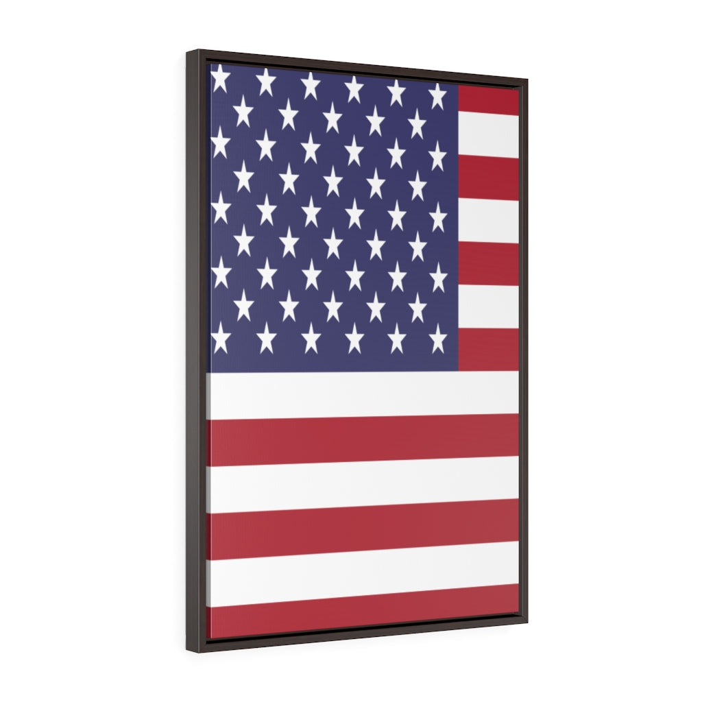 United states Vertical Framed Premium Gallery Wrap Canvas