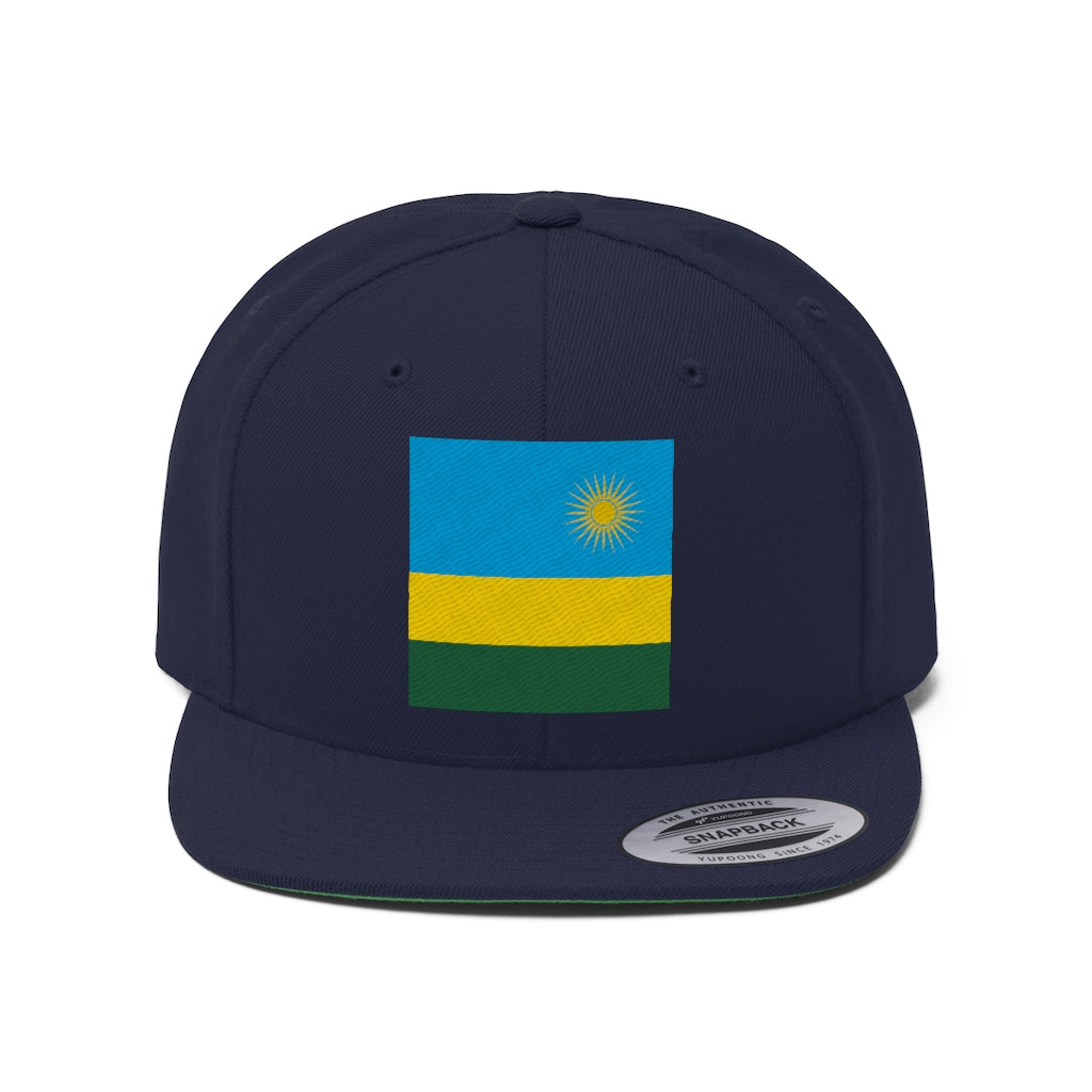 RWANDA Unisex Flat Bill Hat