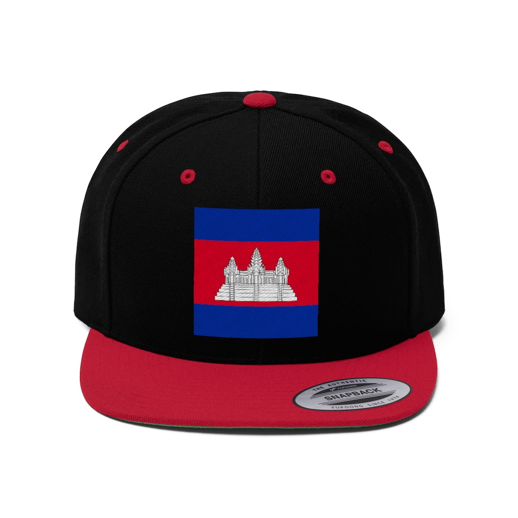 CAMBODIA Unisex Flat Bill Hat