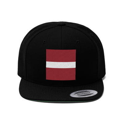 LATVIA Unisex Flat Bill Hat