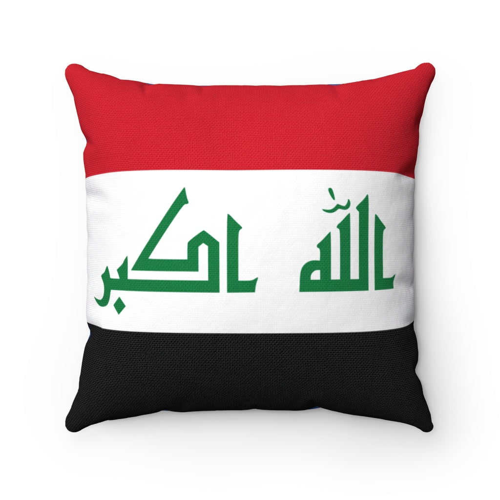 Iraq flag Spun Polyester Square Pillow