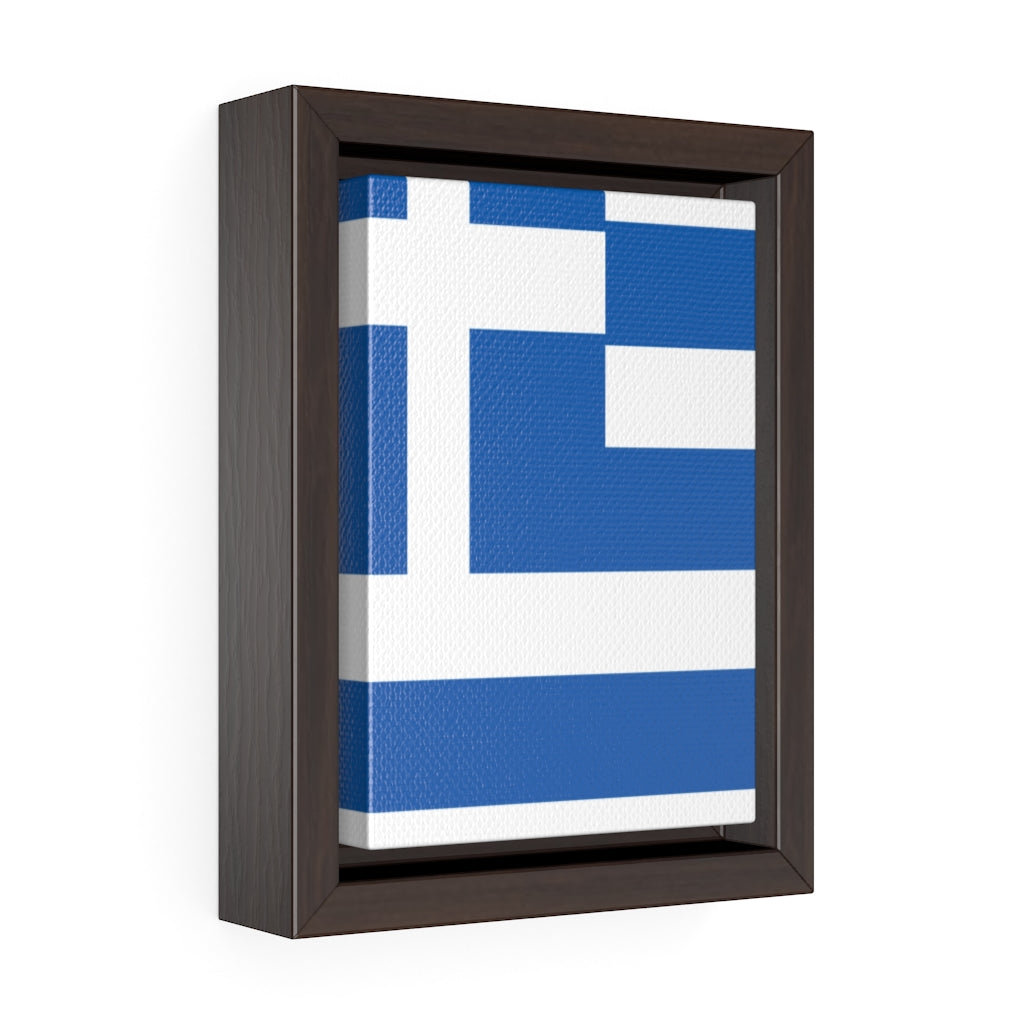 GREECE Vertical Framed Premium Gallery Wrap Canvas