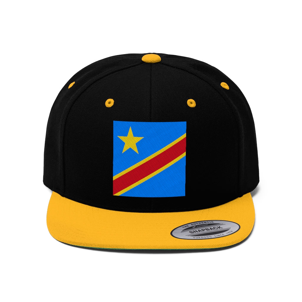 CONGO DEMOCRATIC REPUBLIC Unisex Flat Bill Hat