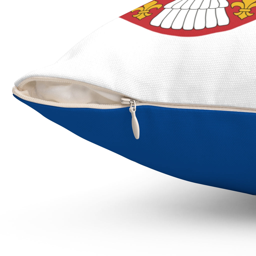 Serbia flag Spun Polyester Square Pillow