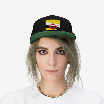 BRUNEI Unisex Flat Bill Hat