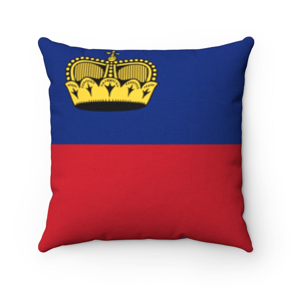 Liechtenstein flag Spun Polyester Square Pillow