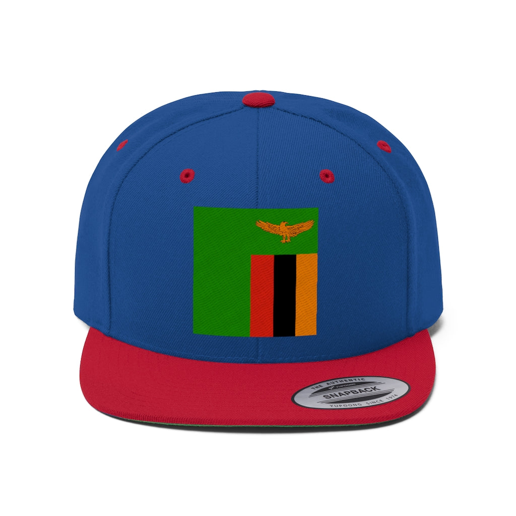 ZAMBIA Unisex Flat Bill Hat