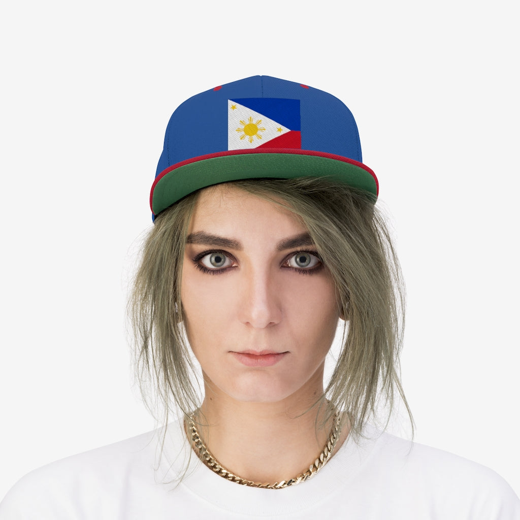 Philippines Unisex Flat Bill Hat