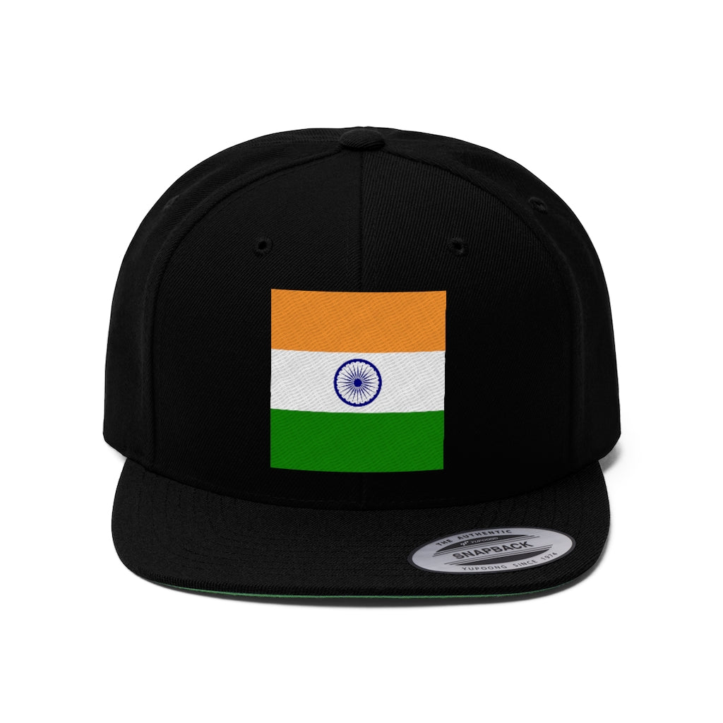 INDIA Unisex Flat Bill Hat