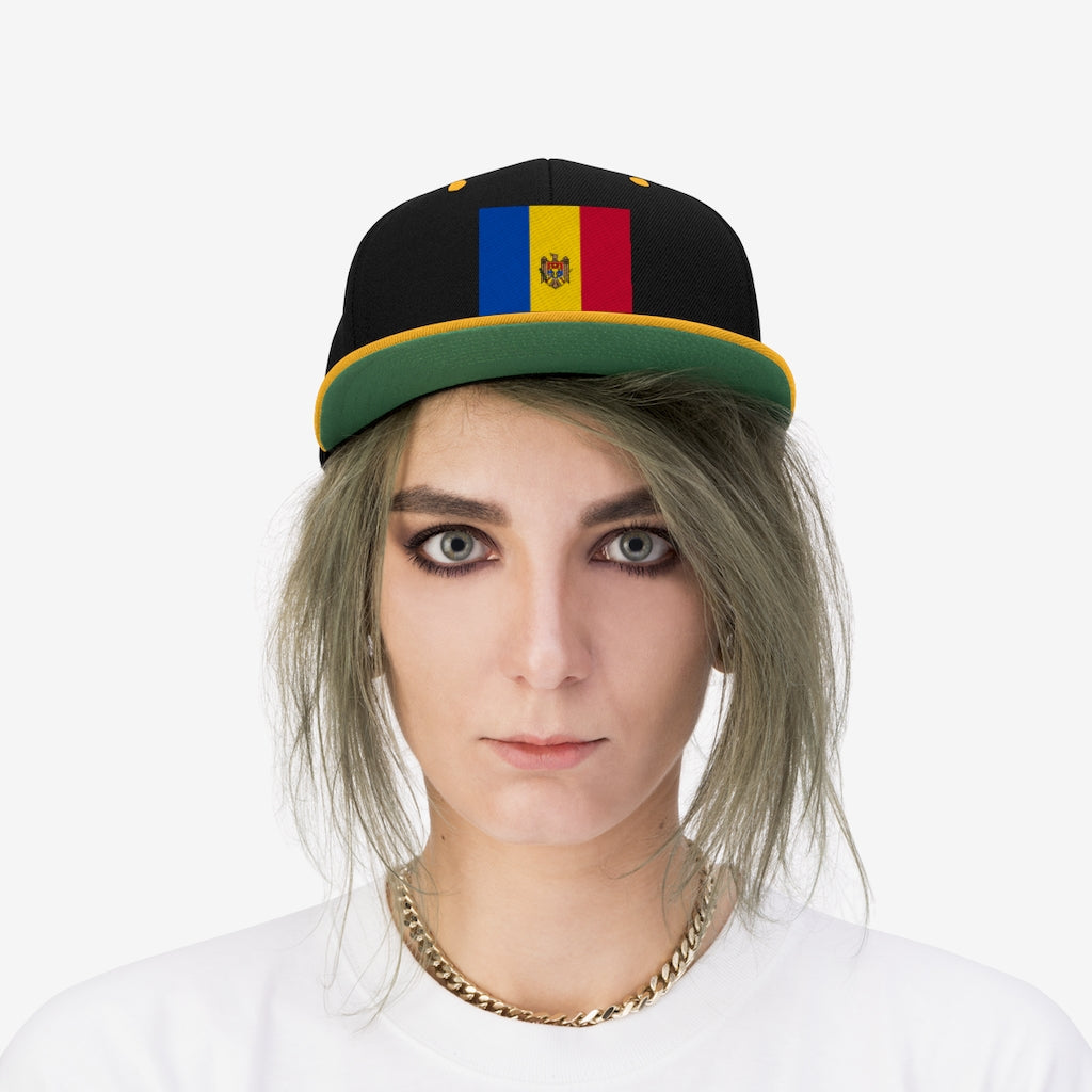 MOLDOVA Unisex Flat Bill Hat