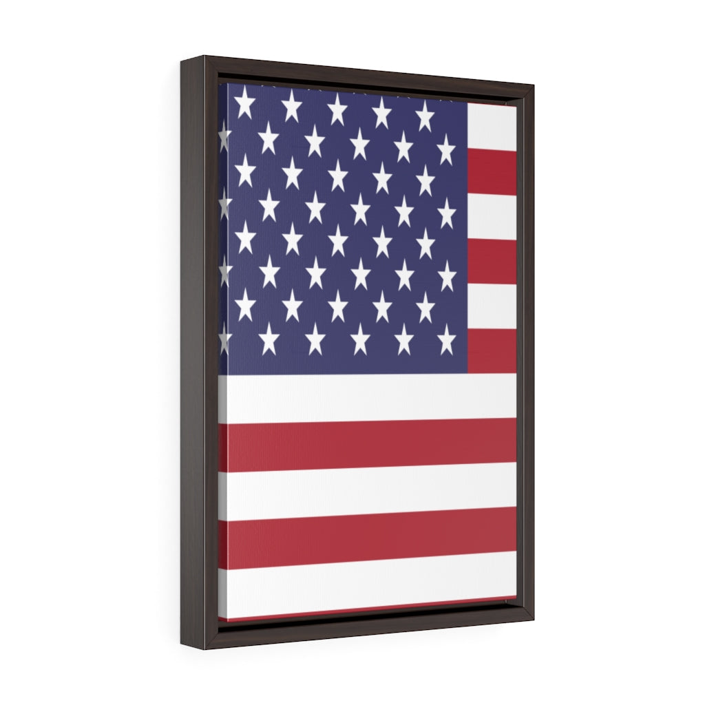 United states Vertical Framed Premium Gallery Wrap Canvas