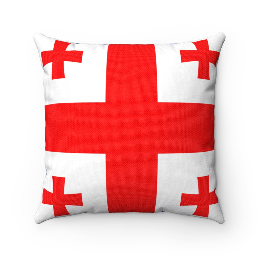 Georgia flag Spun Polyester Square Pillow