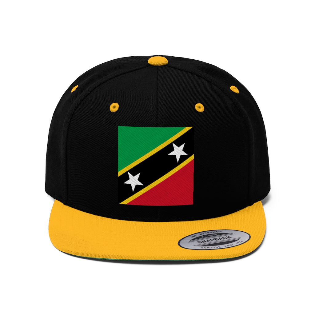 SAINT KITTS AND NEVIS Unisex Flat Bill Hat