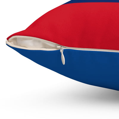 Laos flag Spun Polyester Square Pillow