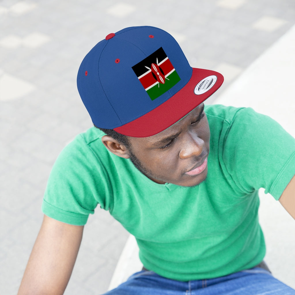 KENYA Unisex Flat Bill Hat