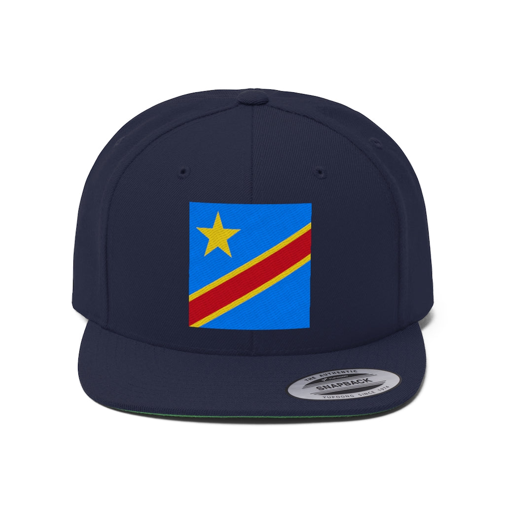 CONGO DEMOCRATIC REPUBLIC Unisex Flat Bill Hat