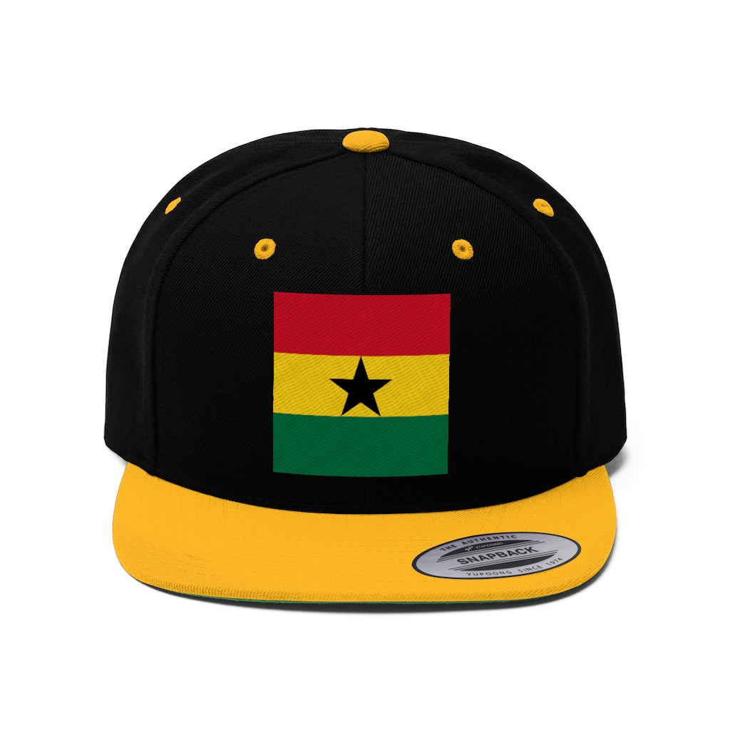 GHANA Unisex Flat Bill Hat