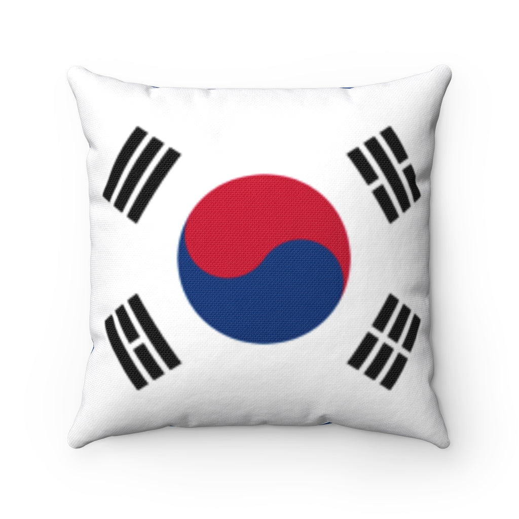 South Korea flag Spun Polyester Square Pillow