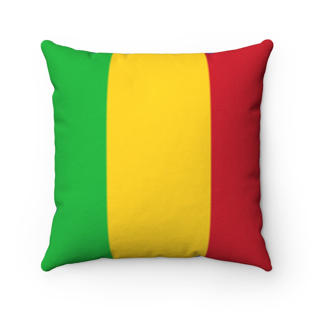 Mali flag Spun Polyester Square Pillow