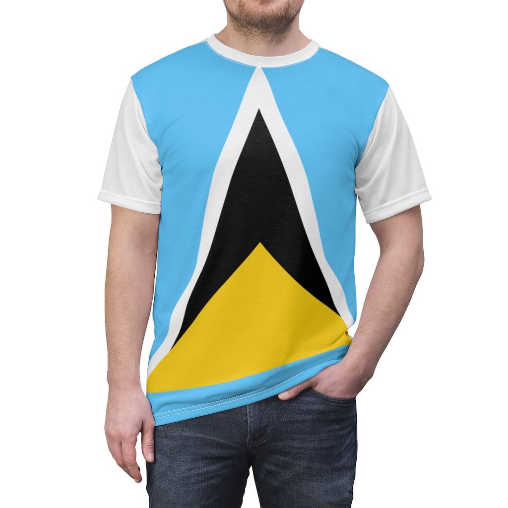 SAINT LUCIA Unisex AOP Cut & Sew Tee