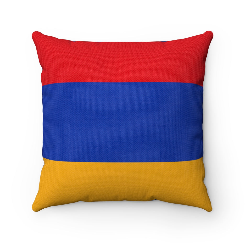 Armenian flag Spun Polyester Square Pillow