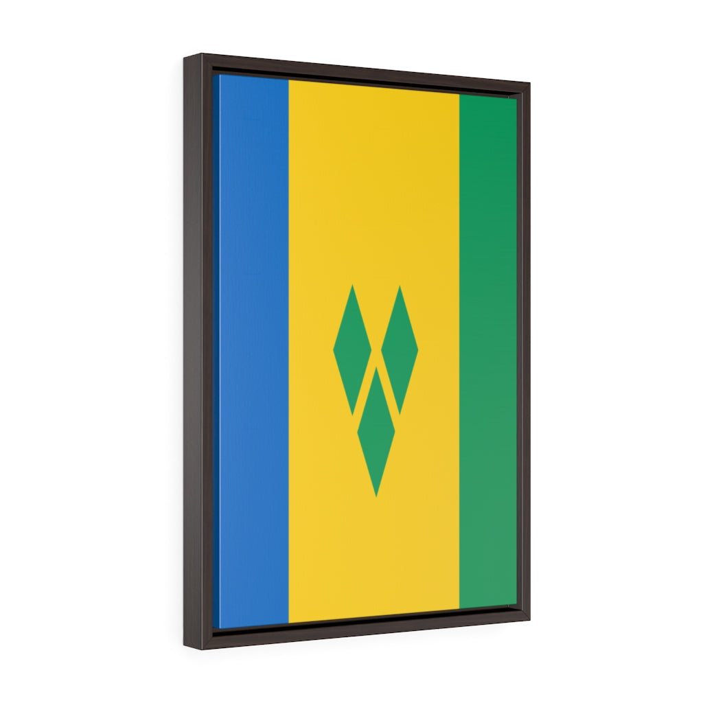 SAINT VINCENT AND THE GRENADINES Vertical Framed Premium Gallery Wrap Canvas