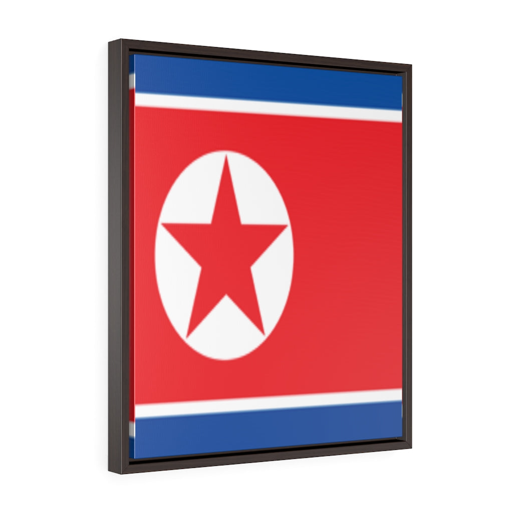 NORTH KOREA Vertical Framed Premium Gallery Wrap Canvas