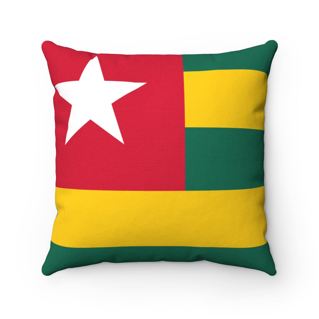 Togo flag Spun Polyester Square Pillow