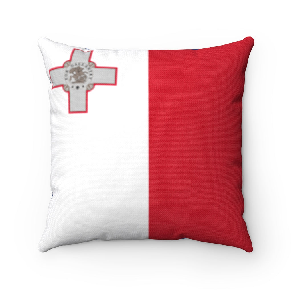 Malta flag Spun Polyester Square Pillow