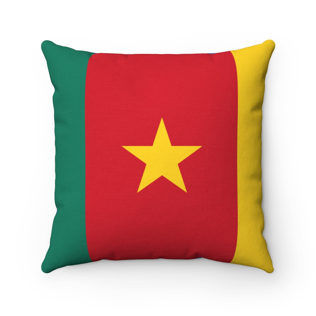 Cameroon flag Spun Polyester Square Pillow