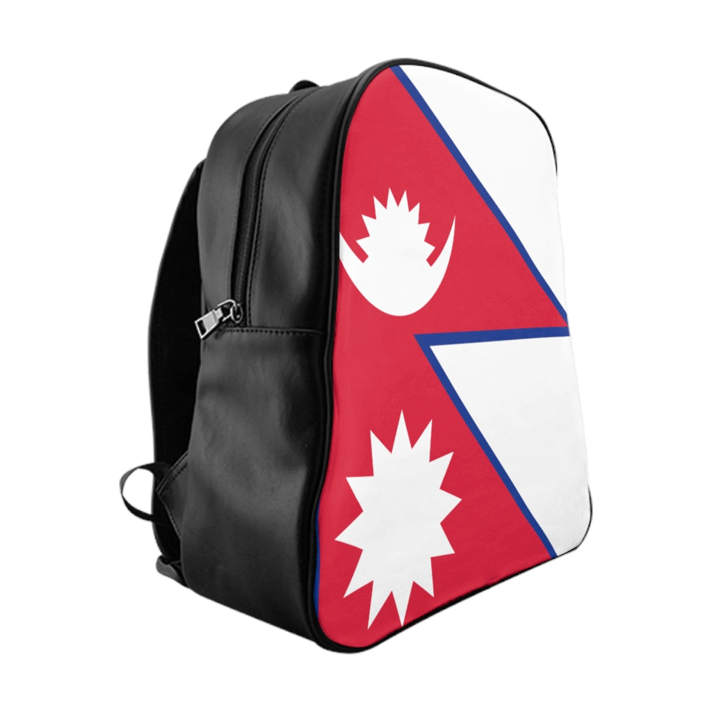 NEPAL FLAG School Backpack