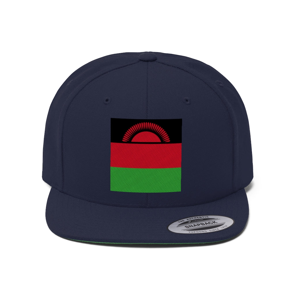 MALAWI Unisex Flat Bill Hat