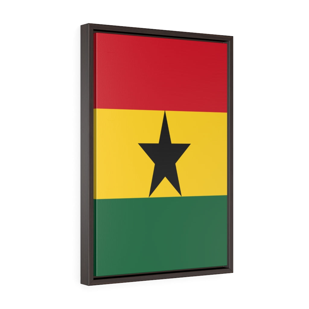 GHANA Vertical Framed Premium Gallery Wrap Canvas